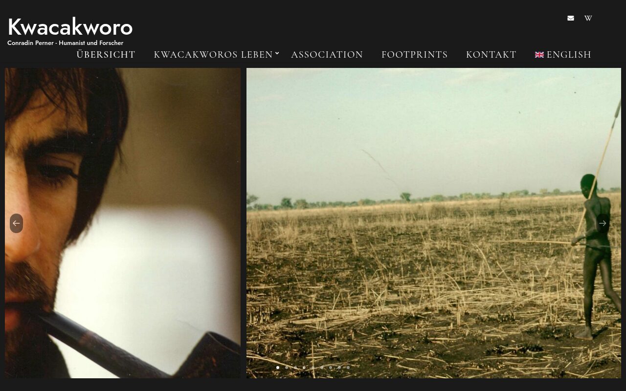 Startseite von Kwacakworo. Website von Conradin Perner, Humanist und Forscher.